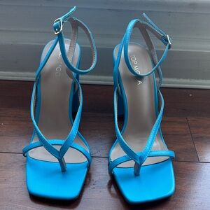 TOP Moda Women's Vibrant Blue Heels